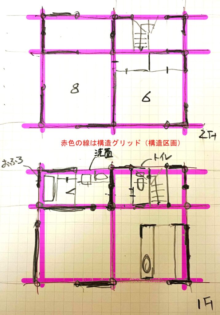 構造区画から間取りを考える