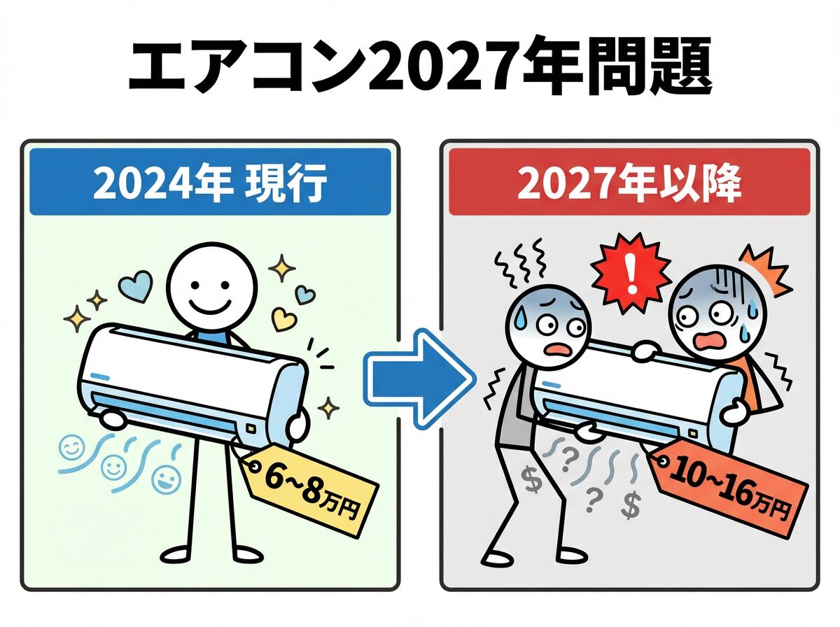 エアコン価格が2倍に？「2027年問題」の衝撃｜岐阜の建築事務所タマゴグミ